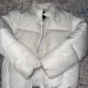 Forever 21 White Puffer Jacket